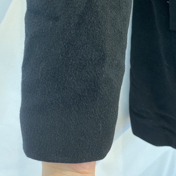Anne Klein thigh length wool and cashmere pea coat in black size 6P 6 petite - Picture 5 of 16